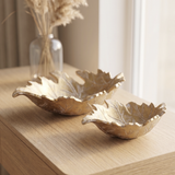 Autumn Gold Leaf Tray (2 pcs)