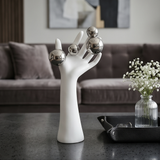 Chrome Ball Hand Statue