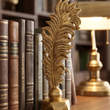Antique Gold Peacock Feather