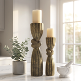 Rustic Knotted Candle Holders (Set of 2)