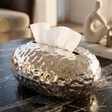 Silver Chrome Tissue Box