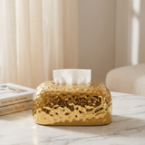 Luxury Gold Hammered Tissue Box