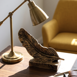 Bronze Feather Quill Desk Sculpture