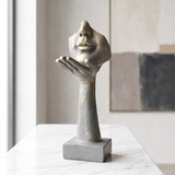 Abstract Hand Face Sculpture