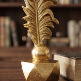 Antique Gold Peacock Feather