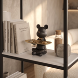 Bear Butler Tray Statue