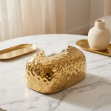 Luxury Gold Hammered Tissue Box