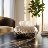 Silver Chrome Tissue Box
