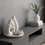 Pearl Drape Sculpture Vase (Set of 4)