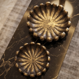 Bronze Gold Petal Crown Bowl (2 Psc)