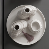 Pearl Drape Sculpture Vase (Set of 4)