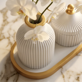 White Gold Trinket Set (3 pcs)