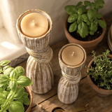 Rustic Knotted Candle Holders (Set of 2)