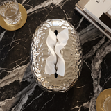 Silver Chrome Tissue Box