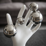 Chrome Ball Hand Statue