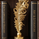 Antique Gold Peacock Feather