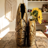 Monstera Gold Vase