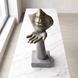 Abstract Hand Face Sculpture