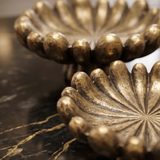 Bronze Gold Petal Crown Bowl (2 Psc)