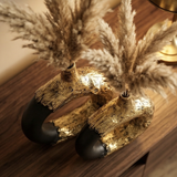 Black Gold Loop Vase Set (2 pcs)