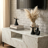 Whirling Dervish Sculpture Set Black (3 pcs)
