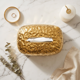 Luxury Gold Hammered Tissue Box