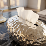 Silver Chrome Tissue Box