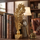 Antique Gold Peacock Feather